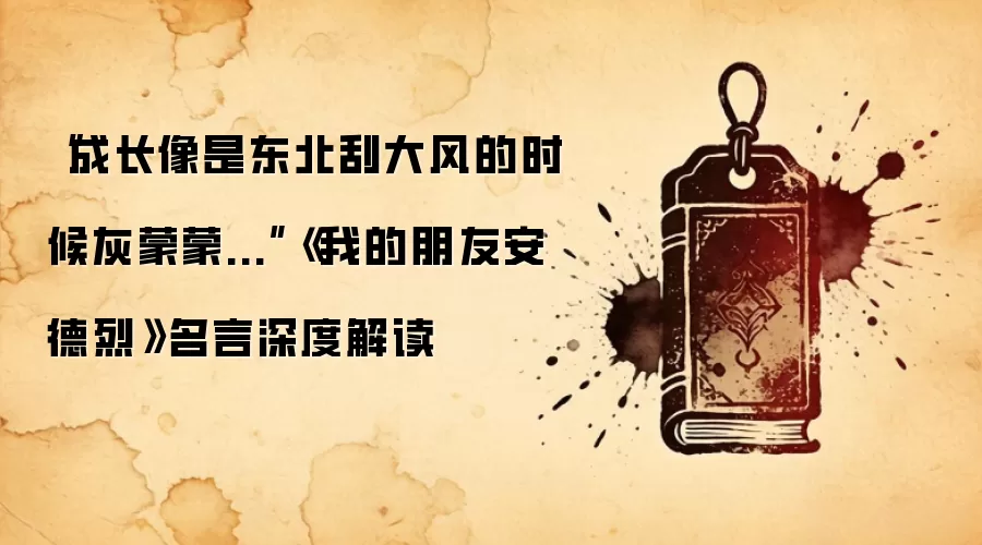“成长像是东北刮大风的时候灰蒙蒙的...”《我的朋友安德烈》名言深度解读