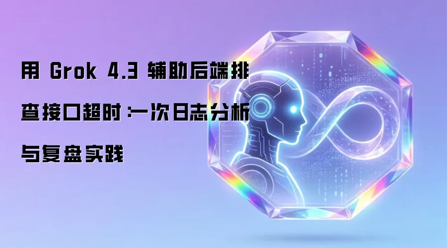 用 Grok 4.3 辅助后端排查接口超时：一次日志分析与复盘实践