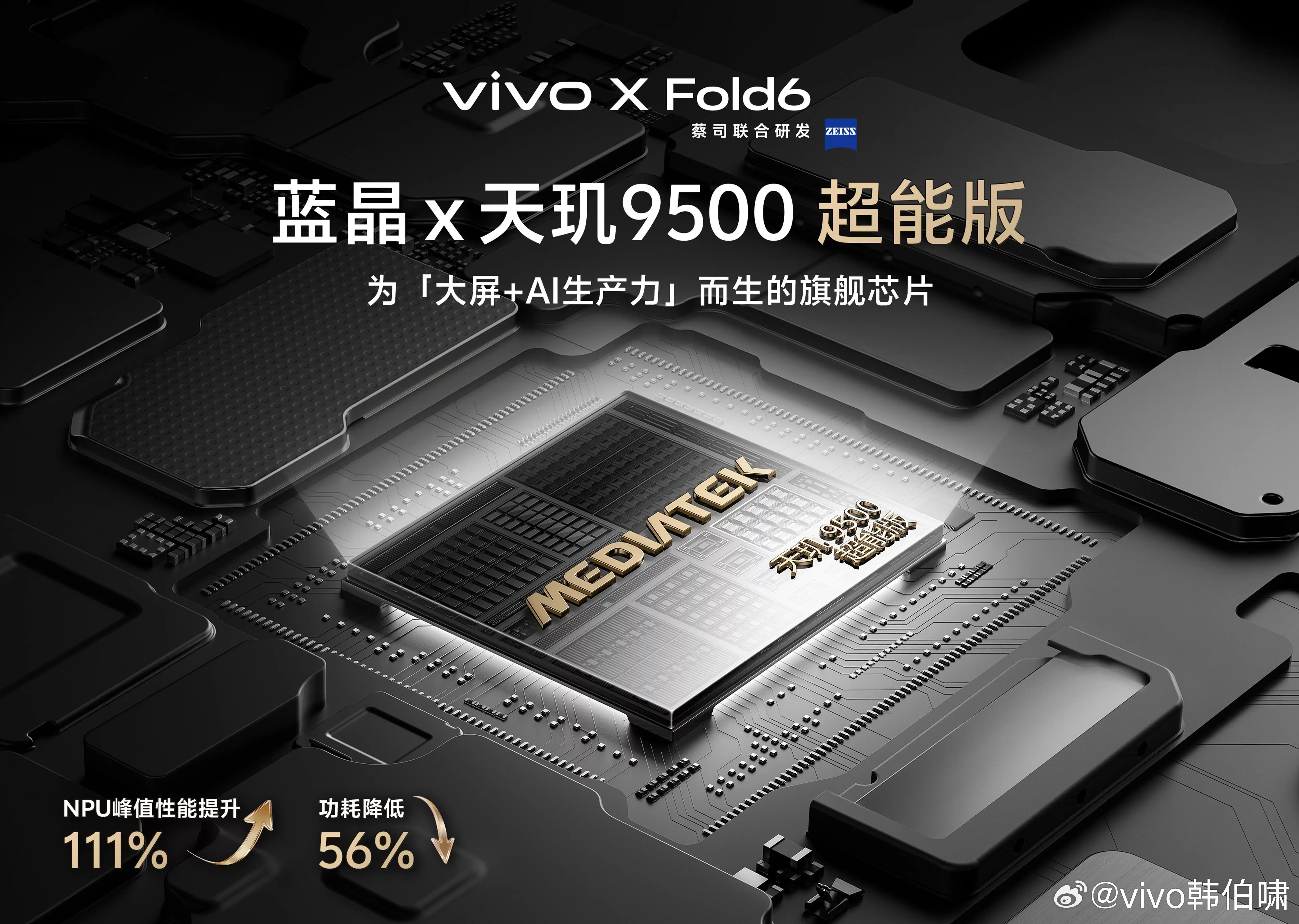 vivo与联发科联手定制：天玑9500超能版专为折叠大屏与AI而生
