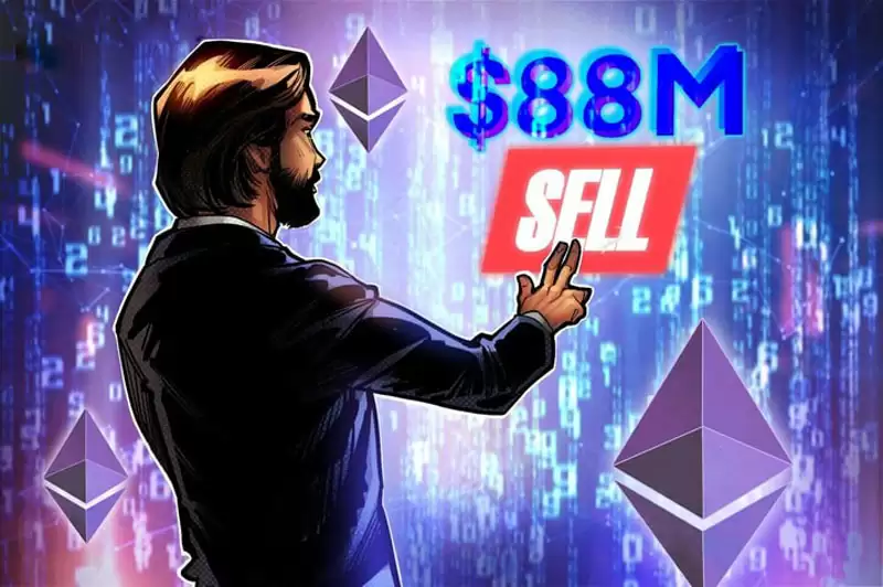 持有56亿美元以太坊(ETH)的巨鲸正在抛售,15小时内抛售8800万美元