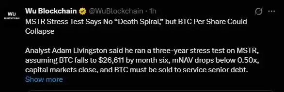 MSTR策略暴跌83%,STRC创历史新低:Saylor会卖出比特币吗？