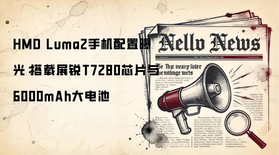 HMD Luma2手机配置曝光：搭载展锐T7280芯片与6000mAh大电池