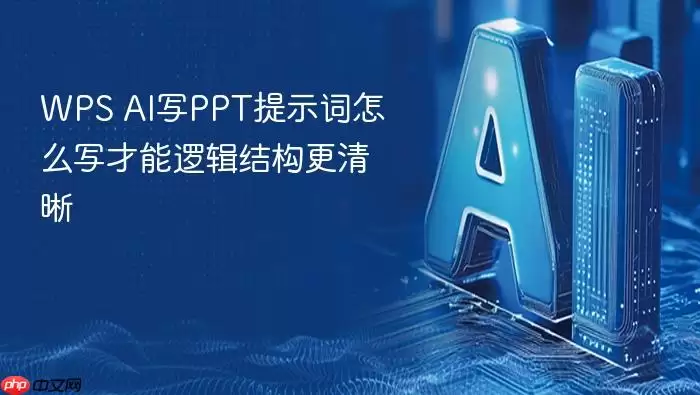 WPS_AI写PPT提示词怎么写才能逻辑结构更清晰