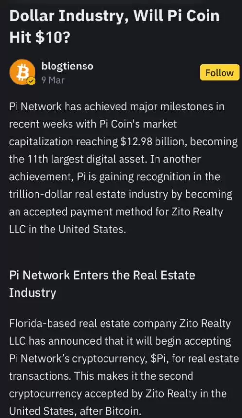 Pi Network进军房地产:撬动万亿级行业,预示加密支付的新时代