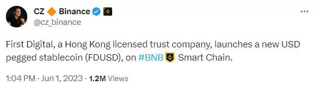 Binance新上线的FDUSD稳定币是什么背景？