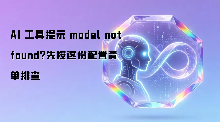 AI 工具提示 model not found?先按这份配置清单排查