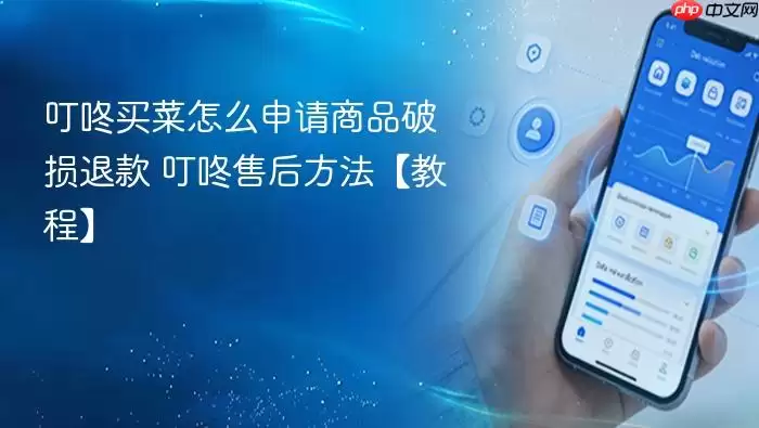 叮咚买菜怎么申请商品破损退款 叮咚售后方法【教程】