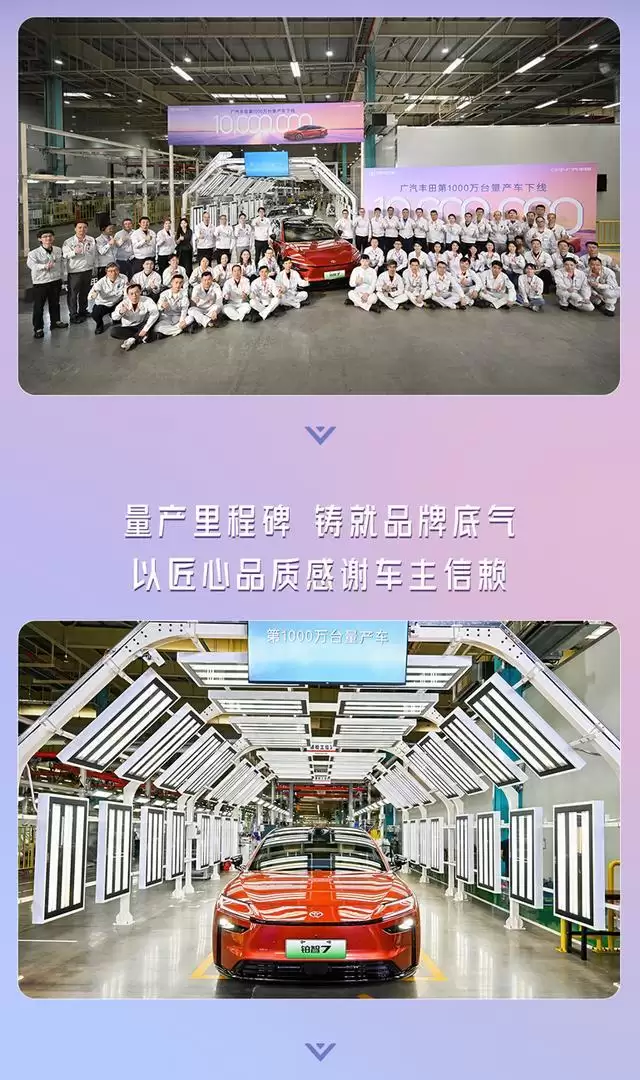 广汽丰田第1000万台量产车下线