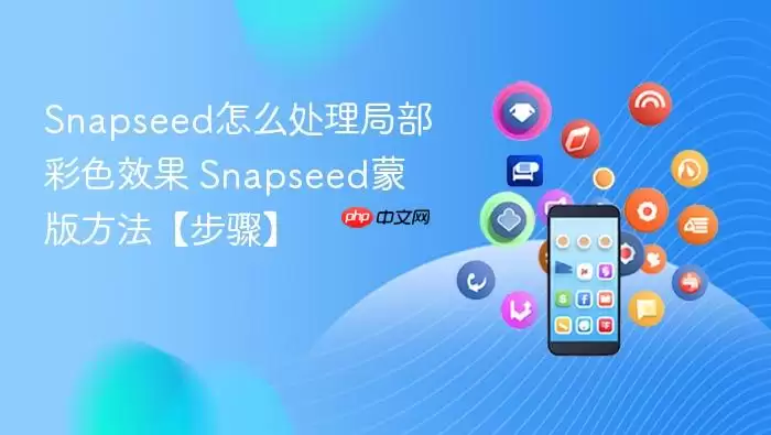 Snapseed怎么处理局部彩色效果 Snapseed蒙版方法【步骤】