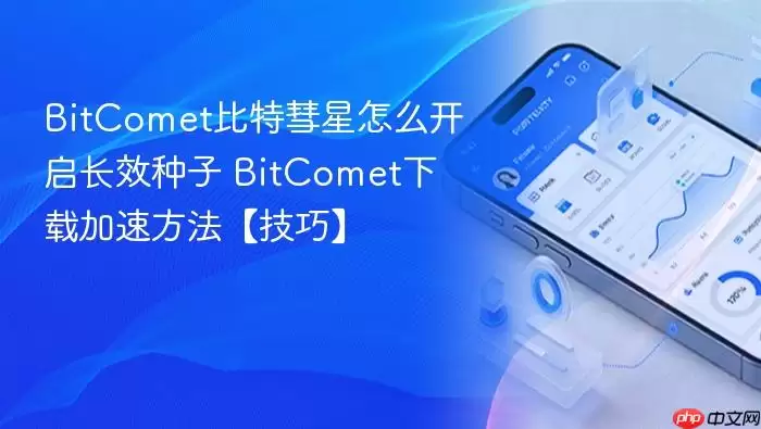 BitComet比特彗星怎么开启长效种子 BitComet下载加速方法【技巧】