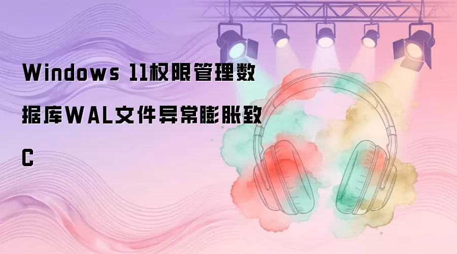 Windows 11权限管理数据库WAL文件异常膨胀致C