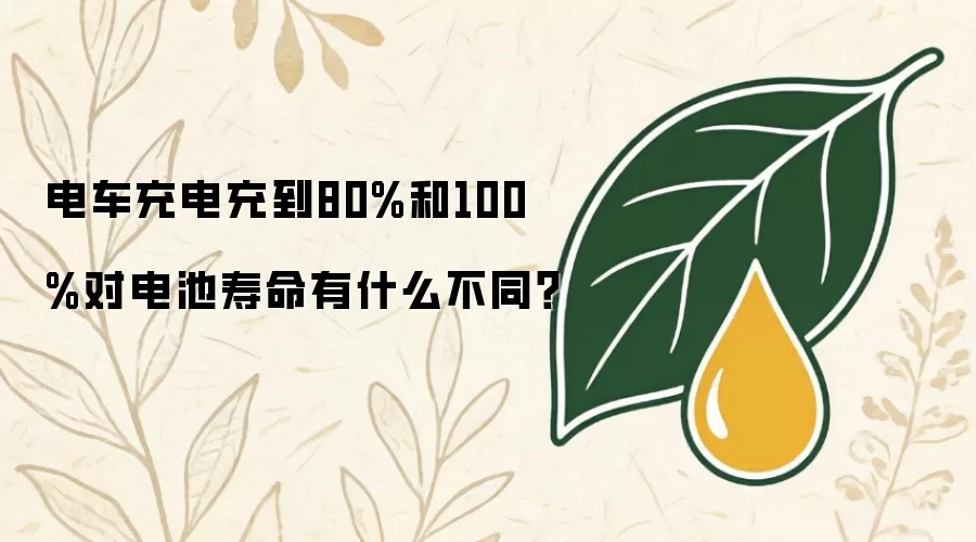 电车充电充到80%和100%对电池寿命有什么不同？