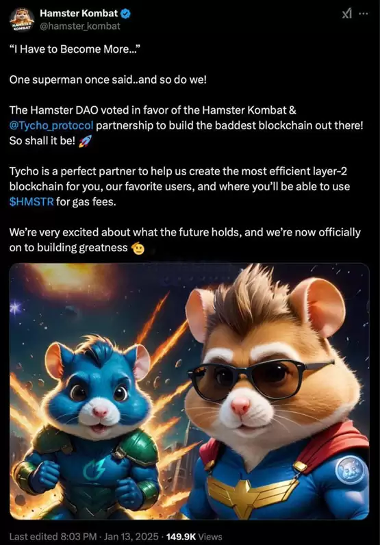 TON成为Telegram独家区块链伙伴,Hamster Kombat计划自建公链