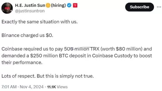 Coinbase CEO Brian Armstrong重整上币流程！孙宇晨：有失公正