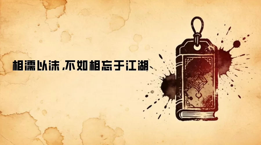 相濡以沫，不如相忘于江湖