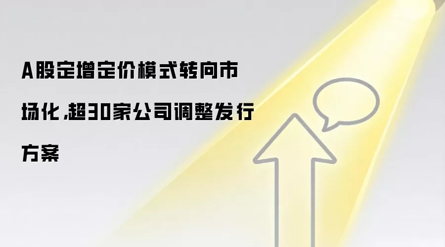 A股定增定价模式转向市场化，超30家公司调整发行方案
