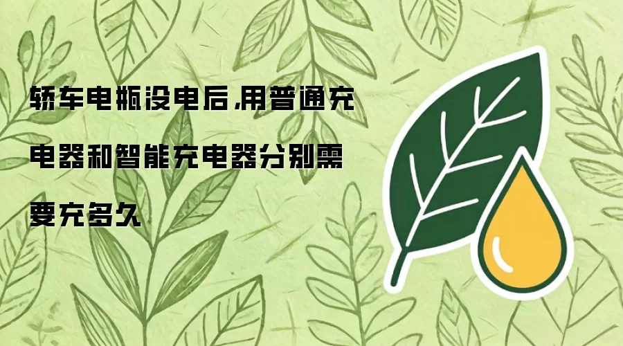 轿车电瓶没电后，用普通充电器和智能充电器分别需要充多久