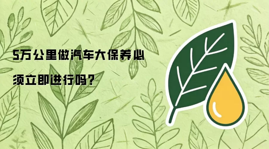 5万公里做汽车大保养必须立即进行吗？