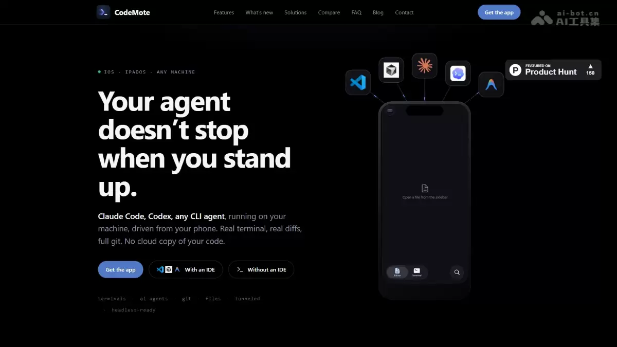 CodeMote – AI 原生跨端终端工具,支持远程操控编码环境