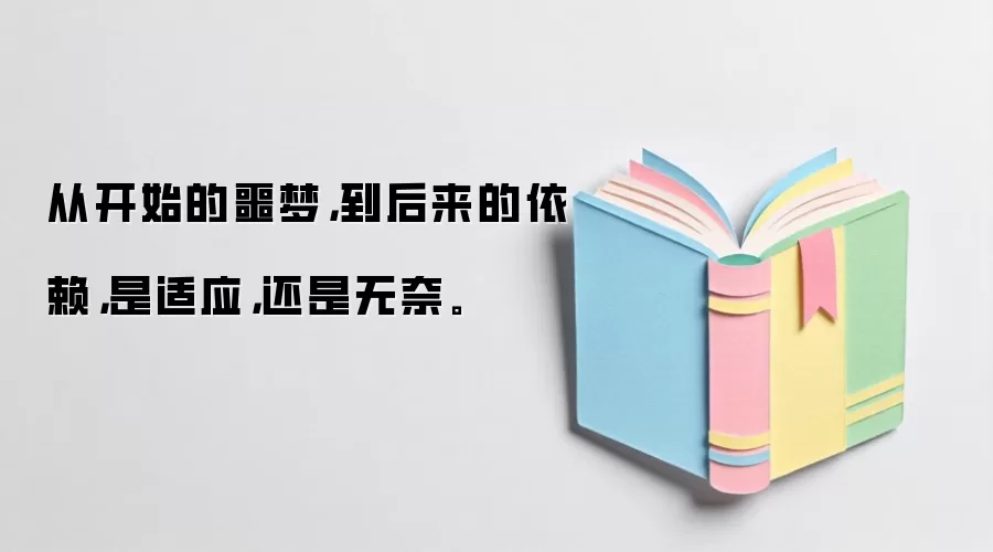 从开始的噩梦，到后来的依赖，是适应，还是无奈。