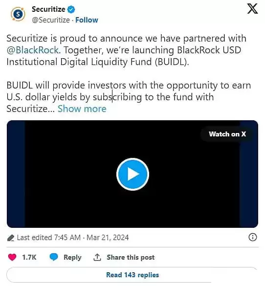 贝莱德 BUIDL 代币化基金的意义与 RWA 信号