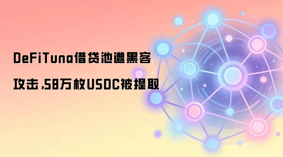 DeFiTuna借贷池遭黑客攻击，58万枚USDC被提取