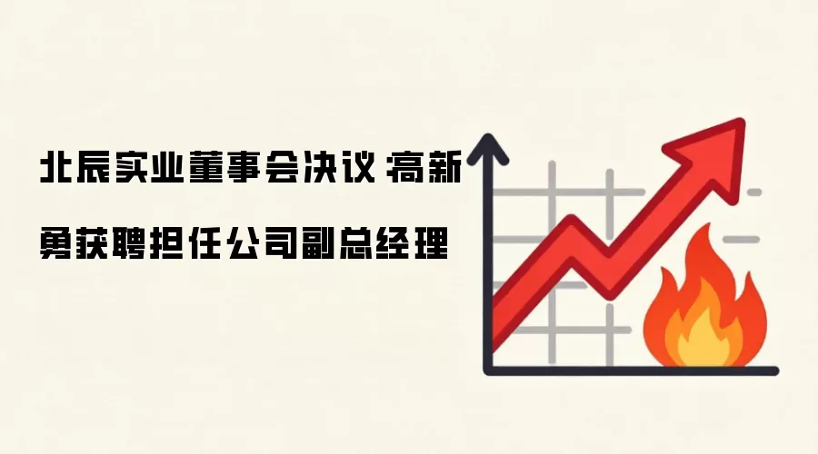 北辰实业董事会决议：高新勇获聘担任公司副总经理