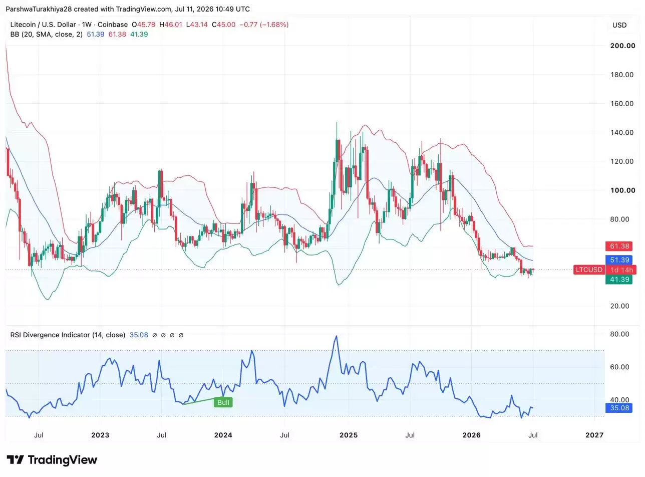 莱特币 (LTC)币价格预测 2026-2030:LTC 会很快达到 80 美元吗？