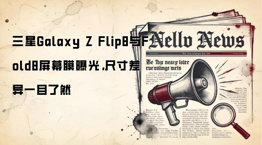 三星Galaxy Z Flip8与Fold8屏幕膜曝光,尺寸差异一目了然