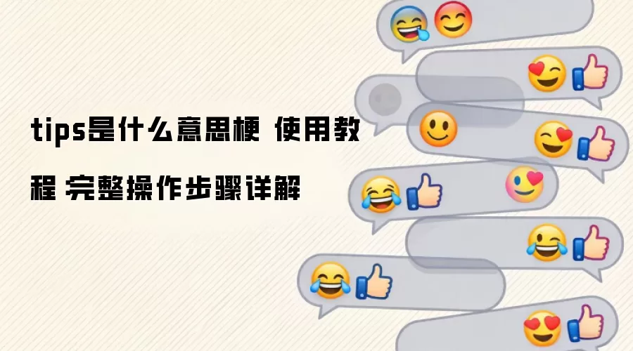 tips是什么意思梗 使用教程：完整操作步骤详解