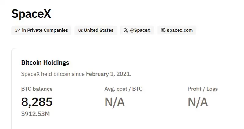 SpaceX 异常调动比特币(BTC) 10日搬运4.5亿美元比特币惹猜想