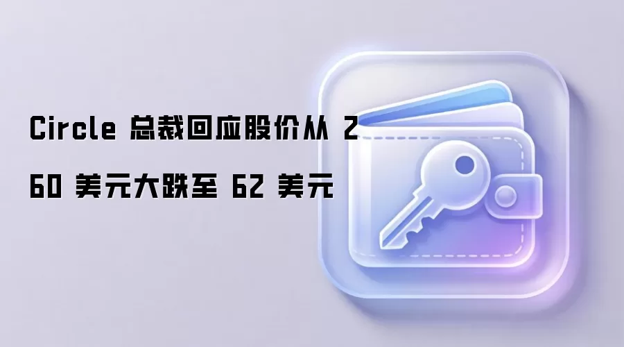 Circle 总裁回应股价从 260 美元大跌至 62 美元