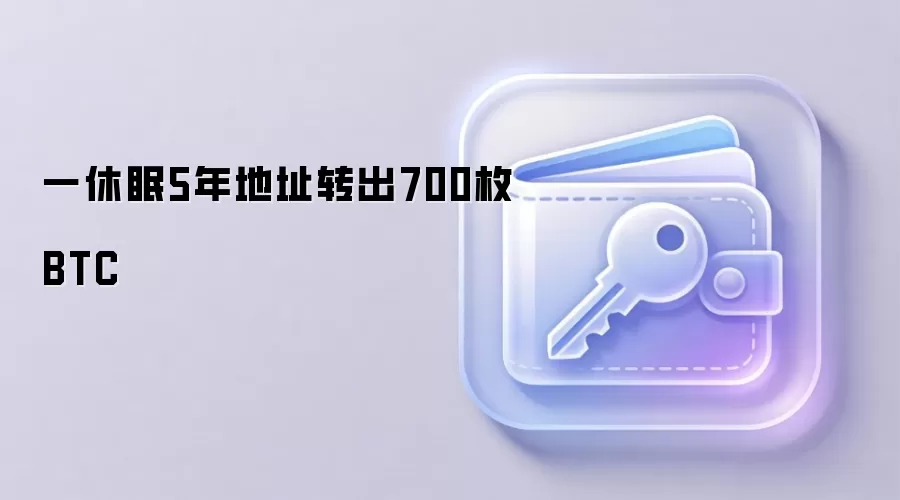 休眠5年的比特币巨鲸地址转出700枚BTC