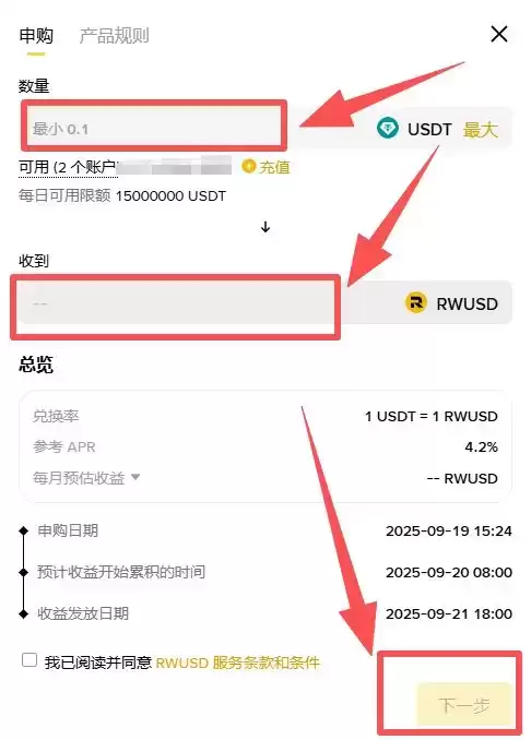 币安RWUSD申购