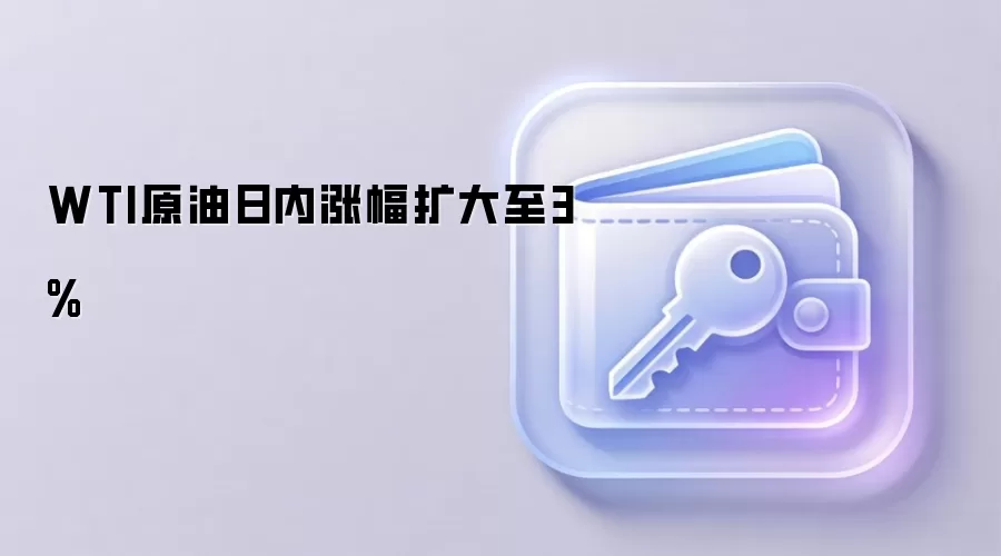 WTI原油日内涨幅扩大至3%