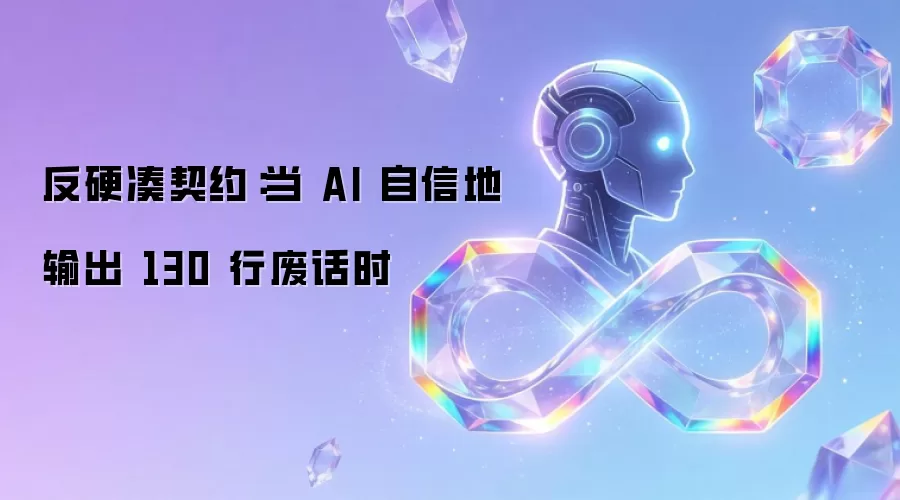 反硬凑契约：当 AI 自信地输出 130 行废话时
