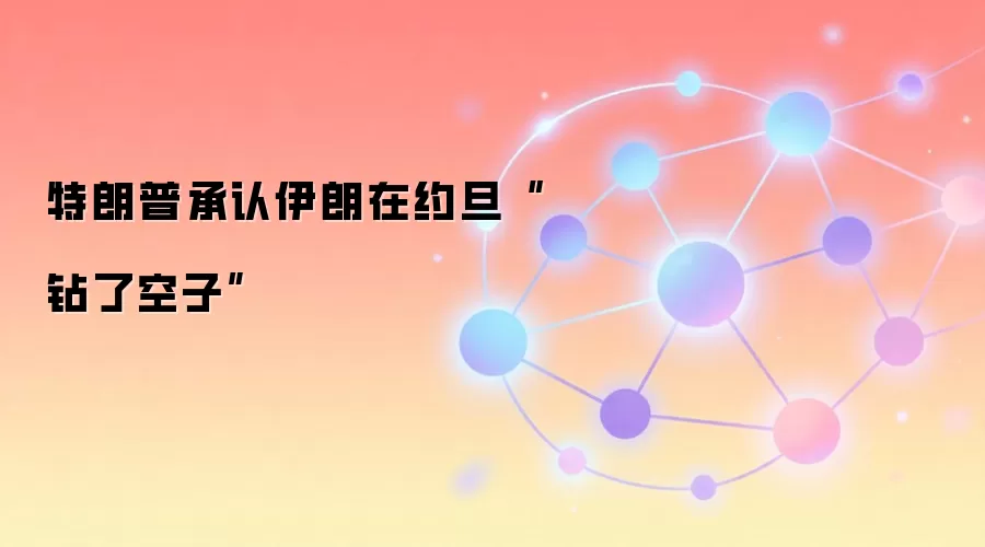 特朗普承认伊朗在约旦“钻了空子”