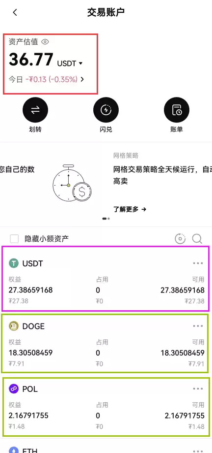 欧易交易所USDT现货交易购买、兑换狗狗币或其他币种操作教程