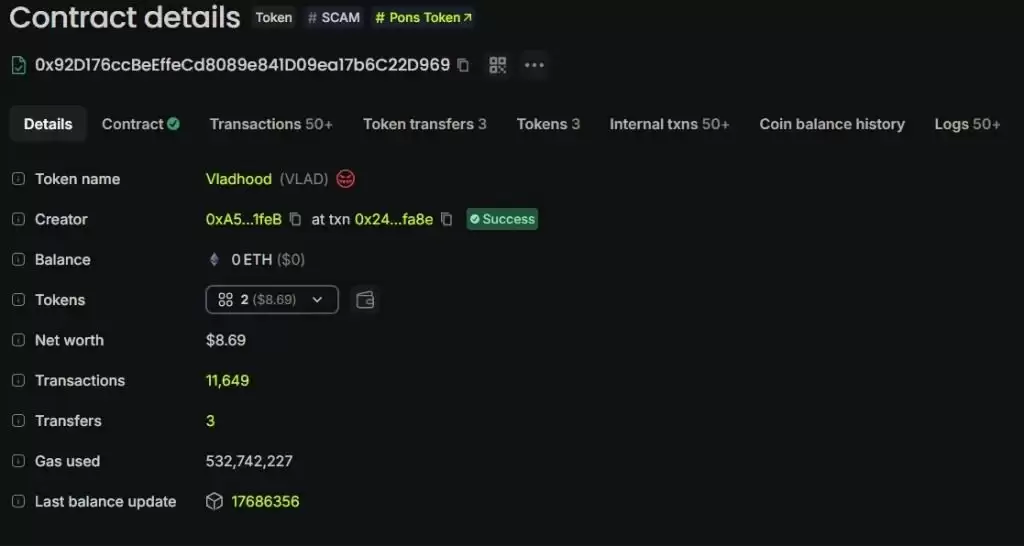 Robinhood CEO账号被盗,假VLAD代币卷入2200万美元交易