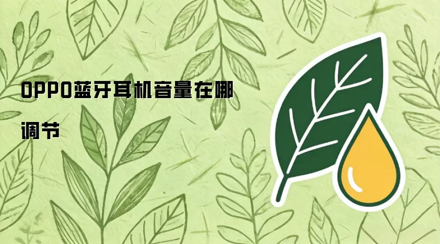 OPPO蓝牙耳机音量在哪调节
