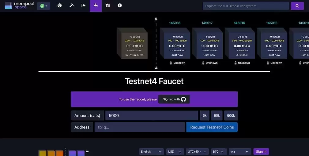 如何获取 Bitcoin testnet 代币
