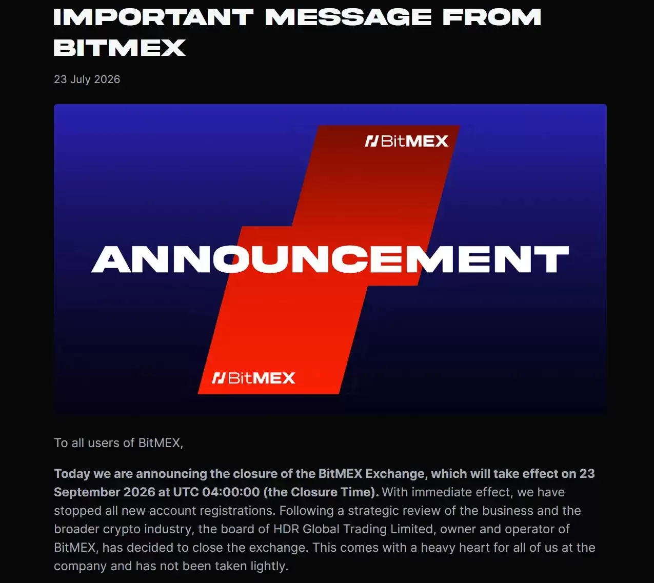 BitMEX苦等买家逾年终关停
