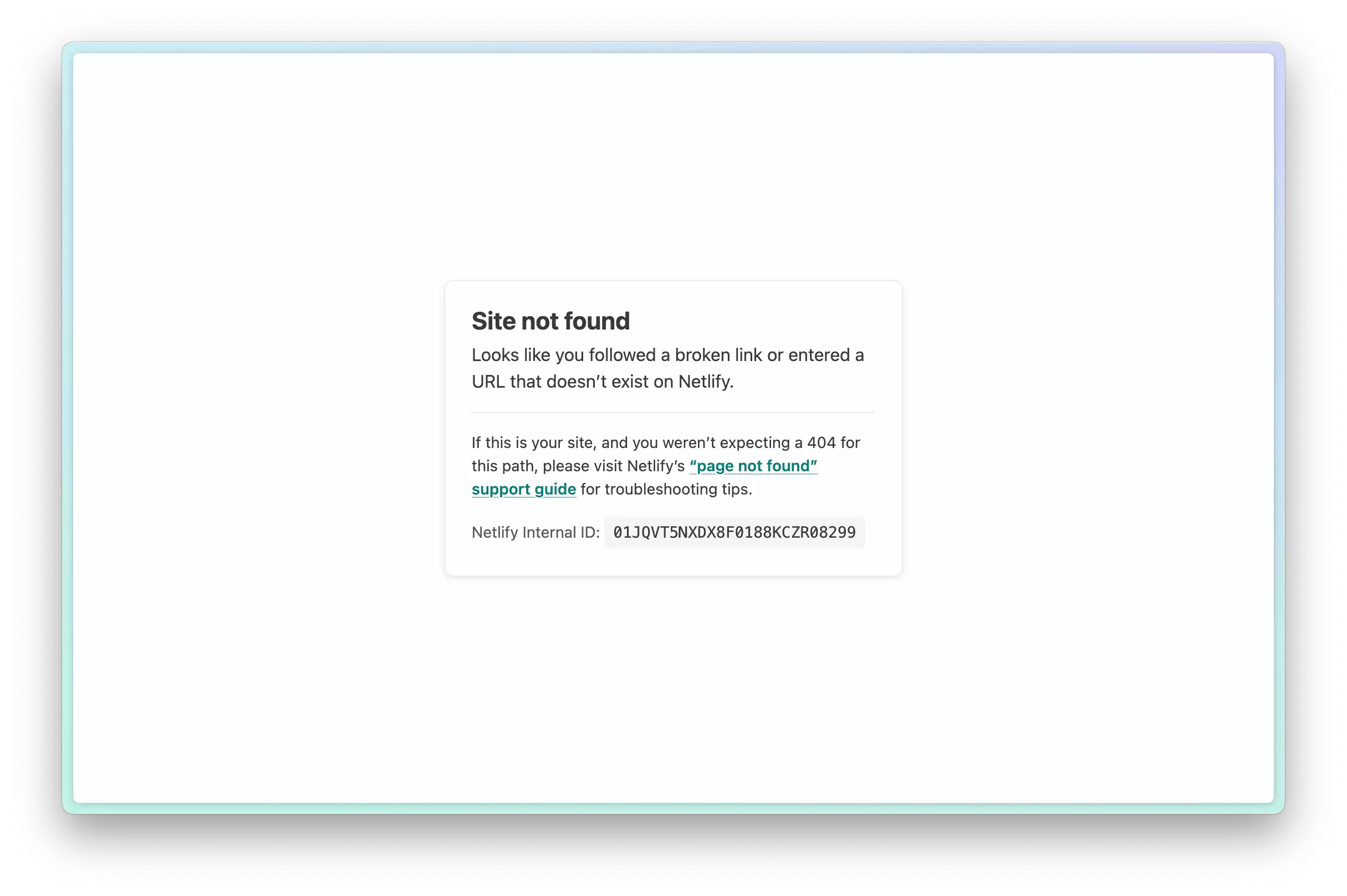 Netlify Site not found 错误页面