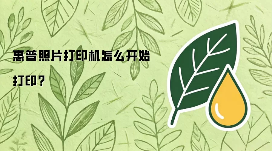 惠普照片打印机怎么开始打印？
