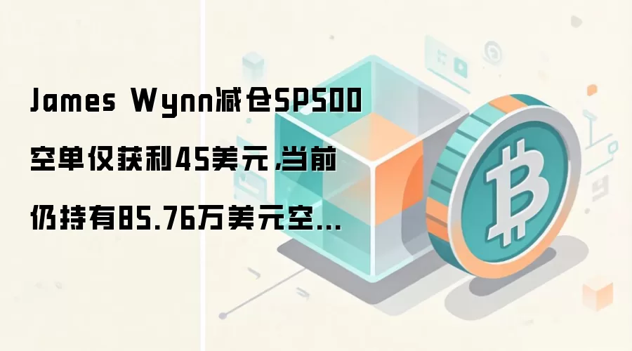James Wynn减仓SP500空单仅获利45美元，当前仍持有85.76万美元空头仓位