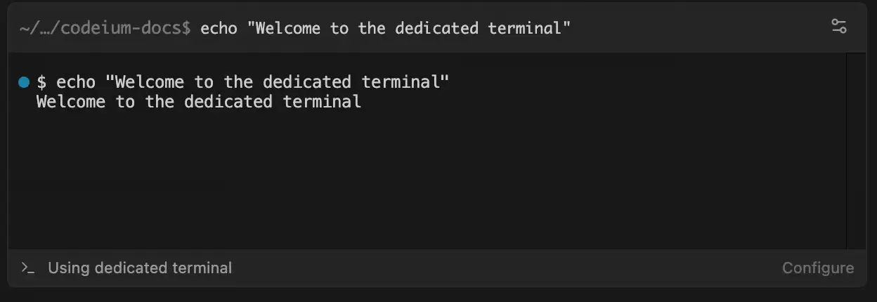 macOS 中 Cascade 使用的 Windsurf 专用终端，显示 zsh 命令和输出