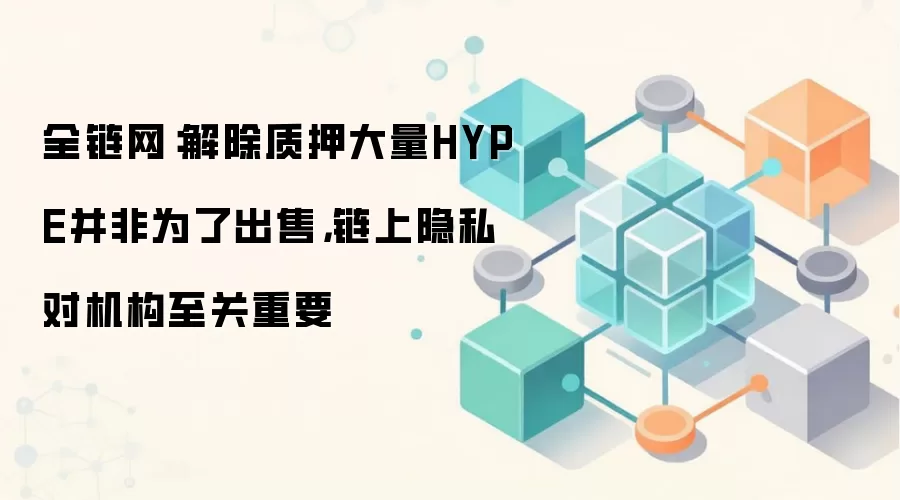 全链网:解除质押大量HYPE并非为了出售,链上隐私对机构至关重要