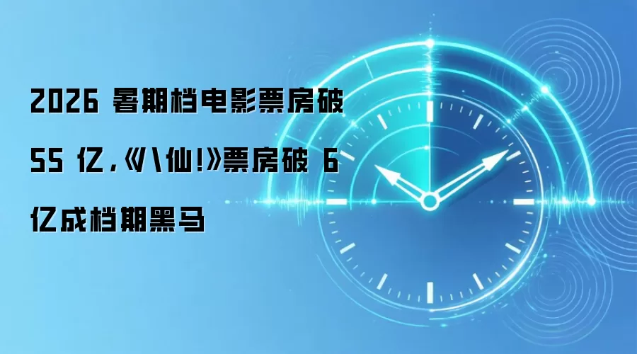 2026 暑期档电影票房破 55 亿,《八仙!》票房破 6 亿成档期黑马