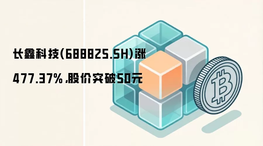 长鑫科技(688825.SH)涨477.37%，股价突破50元