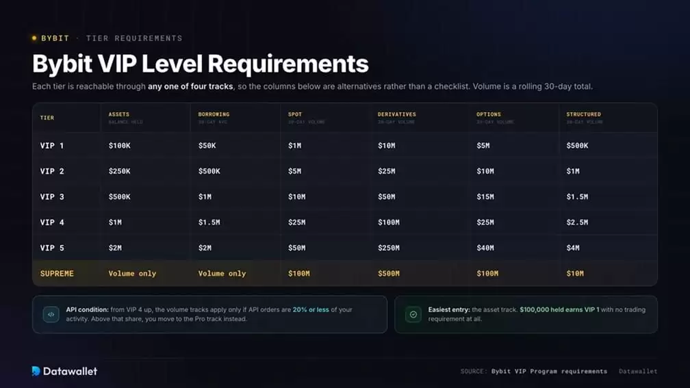 Bybit VIP 等级要求